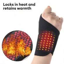 Washable Fabric Magnetic Wrist Guards, Hand Warmth And Protection - Black - View 1