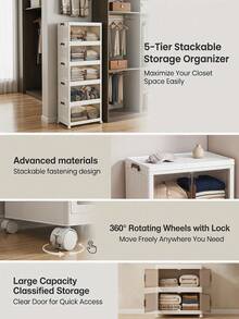 Bathroom Storage Set - White - View 3