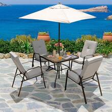 [Free Shipping] 4 Patio Dining Stackable Chairs Set With High-Back Cushions-XY614266 - FXC8DOXGV8EKT0 - View 3