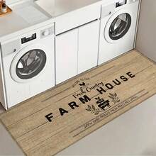 1pc, Home Decor, Farm Pattern Print, Linen Kitchen Rug, Kitchen Mat, Floor Mat, Bathroom Mat, Door Mat, 3D Print Rectangular, Suitable For Living Room, Bedroom, Hallway, Bathroom, Laundry Room - Polyester Rug, Suitable For Indoor And Outdoor Home Decoration - Multicolor - View 5