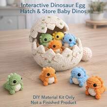 Paket Perlengkapan Merajut DIY Cangkang Telur Dinosaurus Besar & Dinosaurus Kecil, Set Merajut Buatan Tangan Belum Selesai, Termasuk Benang, Aksesoris, dan Tutorial Gambar/Video, Dekorasi Meja yang Indah. Hadiah Buatan Tangan yang Cantik untuk Teman dan Keluarga, Ulang Tahun, Paskah, Natal - C-Setelan multiwarna - View 7