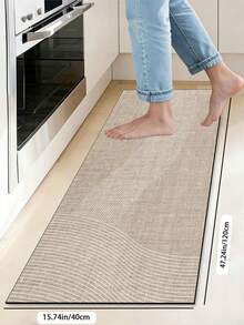 1pc Of White Striped Pattern Rubber Soft Mat For Kitchen Floors, A Water-Absorbing Mat That Is Easy To Clean And Suitable For Use In Kitchens, Bathrooms, And Other Areas. It Is Suitable For Use Throughout The Year And For Various Holidays. - Multicolor - View 13