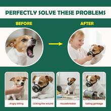 1pc Medium Dog Muzzle - Soft Muzzle Suitable For Medium Dogs, With Breathable Mesh | Stops Biting, Barking And Chewing | Allows Panting And Drinking - Multicolor - View 2