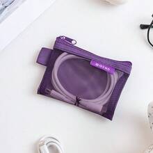 6/1pc Minimalist Transparent Mesh Coin Purse, Portable Coin Bag, Mini Zipper Coin Pouch, Travel Portable Coin Wallet, Can Store Cards, Keys, Coins, Mesh Zipper Storage Bag, Travel Portable Coin Pouch, Data Cable, Earphone, Phone Accessories, Digital Bag, Makeup Bag - Multicolor - View 12