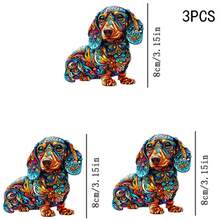1/2/3PCS Colorful Pattern Dachshund Heat Transfer, Mexican Style Colorful Floral Pattern Heat Transfer, Vinyl Print, Heat Transfer Sticker, Iron-On Transfer Sticker Decal - Suitable For Pillows, DIY, Backpacks, T-Shirts, Canvas Bags, Sweatshirts, Jeans, T-Shirts, Clothing, Sewing Supplies - Multicolor - View 5