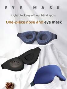 Masque de sommeil 3D contouré, protection des yeux & blocage de la lumière, zéro pression sur les globes oculaires, protection des cils, mousse à mémoire de forme respirante, équipement d'aide au sommeil unisexe - A - Voir 4