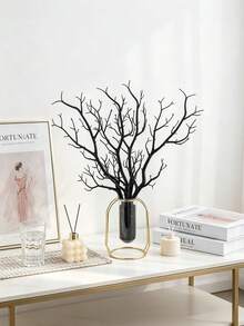 5pcs Artificial Tree Branches, Suitable For Home, Wedding, Party Decoration, Table Centerpiece, Valentine's Day, Birthday Gift, Graduation Ceremony And Other Occasions - Black - View 1