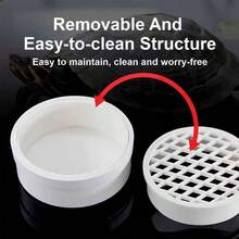 PVC Material Easy To Clean Detachable Turtle Waste Collector, Suitable For Fish Tank And Turtle Tank, Includes 110mm Toilet Turtle, Mud Turtle, Helmet Turtle Waste Separator - White - View 9