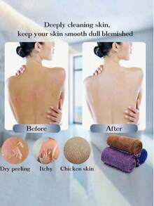 2pcs African Mesh Exfoliating Bath Sponge, Double-Sided Design, Gentle Or Strong Exfoliation, Effectively Cleanses Body, Suitable For Daily Use, Fits All Skin Types - Upgraded Version - View 4