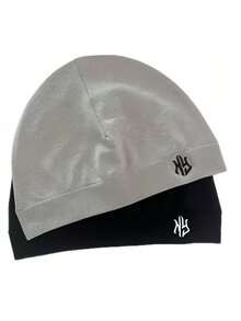 1pc Solid Color Letter Print Nylon Outdoor Sports Cycling Cap, Soft Breathable Sports Hat With Ear Flaps, Adjustable, With Embroidery - NY - View 10