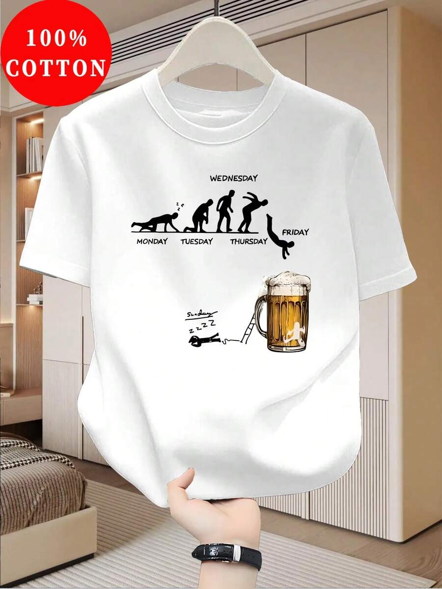 Men T-Shirts - 白色 - 查看 1
