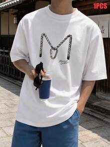 男女兼用 Tシャツ メンズ 半袖 半袖Tシャツ 春服 夏服 服 トップス ゆったり ビッグシルエット グラフィック プリント デザイン ギフト プレゼント ストリート 春 夏 秋 冬 メンズ - ホワイト - チェックする 1