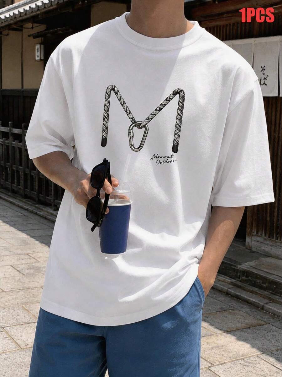 男女兼用 Tシャツ メンズ 半袖 半袖Tシャツ 春服 夏服 服 トップス ゆったり ビッグシルエット グラフィック プリント デザイン ギフト プレゼント ストリート 春 夏 秋 冬 メンズ - ホワイト - チェックする 1