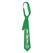 Pop Star Skinny Satin Tie 58cm 14 Colours Concert Look - Green - View 1