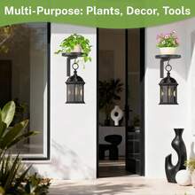Wall Plant Hook Bracket With Integrated Hook Quick Installation Indoor Outdoor Universal Green Plant Storage Rack - Black - View 11