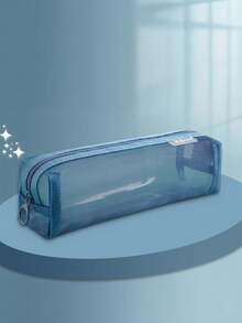 tonxiyuemu Transparent Mesh Pencil Case, Suitable For Students, Stationery Supplies And Bags - Portable Storage Solution - Single Piece - View 11
