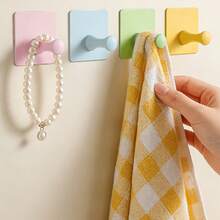 4pcs Hook Set, Designed For Bathroom And Kitchen, Perfect For Hanging Bathrobes, Coats And Hats. These Modern Hotel Style Hooks Are Ideal For Home, Spa Or Commercial Use, And Easy To Install - A - View 2