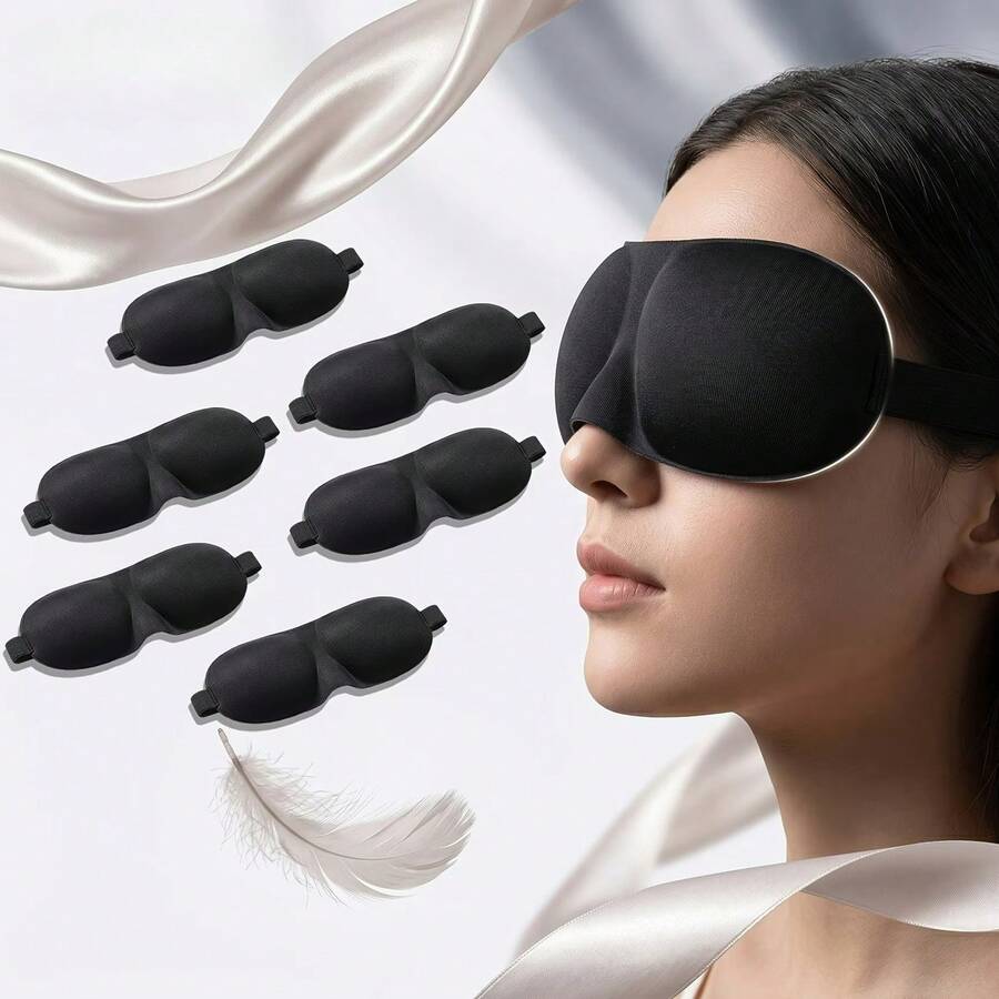 1pc 3D Contoured Sleep Eye Mask, Suitable For Back And Side Sleepers - Blackout Eye Mask, Comfortable