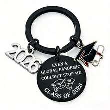 European And American-Border Knife-Shaped Keychain Pendant, Stainless Steel Round 2026 Student Graduation Season With Engraving - LH-1 - View 4