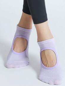 yuluan 1 Pair/Set Women's Professional Non-Slip Yoga Socks, Silicone Short Socks For Fitness, Sports, Jump Rope, Dance, Pilates, Summer, Multi-Color - Multicolor - View 14