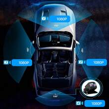 360° 4 Channel 1080P HD WiFi Car Dash Cam Front And Rear Left Right Car Camera - A - View 10