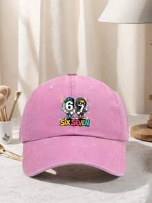 1pc Unisex 67 RetroWashed Print Baseball Cap Adjustable Design Perfect For Hiking Mountain Climbing Travel And Sun Protection During Outdoor Activitie - Multicolor - View 9
