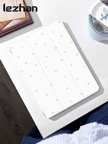 1個彩色星星Y2K印花平板保護殼，適用於iPad 10.2吋 Pro 11 2021/2020 /第10代/Mini4/5/6，適用於 Galaxy Tab A8 10.5吋 2022，Matepad 10.4/ Tab，附筆槽，防震平板支架保護套 - 彩色 - 查看 5
