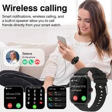 Reloj inteligente unisex, notificación de mensajes, reproducción de música, contestar llamadas - Multicolor - Ver 3