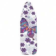 1pc Ironing Board Replaceable Cover , Butterfly Flower Print Polyester Household Ironing Table Cloth Ironing Board - Multicolor - View 13