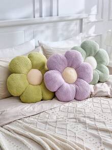 1 Stück Blumenförmiges Zierkissen, Dekokissen für Bett und Sofa, Gänseblümchenkissen für Heimdekoration, Schlafzimmerdekoration, Raumdekoration, tägliche Party, Frühlings- und Sommerkissen, Outdoor-Garten-Sommerkissen - Pink 2 - Übersicht 3