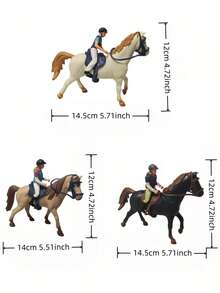 1pc Large Hollow Plastic Horse Model Toy, Farm Animal Toy For Children's Educational Recognition, Halloween Christmas Decoration Gift, Realistic Static Simulation Horse Model Toy, Children's Animal Recognition Toy, Horse Ranch Scene Decor Horse Toy, Farm Animal Toy - Multicolor - View 11