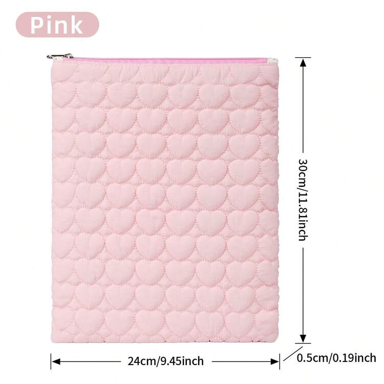 Bao đựng máy tính bảng 11 inch tương thích với Ipad thế hệ 11, 10, 10.9 Air, 11 Mini6, mỏng nhẹ, chần bông họa tiết tình yêu, túi đựng máy tính bảng cho Ipad - Xem 12
