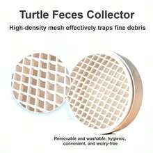 PVC Material Easy To Clean Detachable Turtle Waste Collector, Suitable For Fish Tank And Turtle Tank, Includes 110mm Toilet Turtle, Mud Turtle, Helmet Turtle Waste Separator - White - View 6