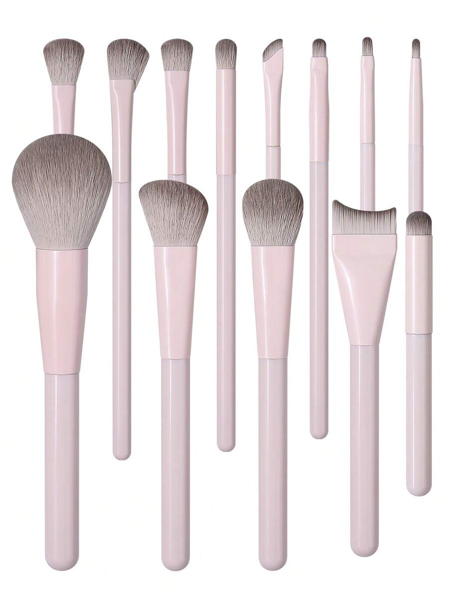 13PCS Pink Makeup Brush Set Professional Foundation, Eyeshadow,Concealer,Contour&Blush, Complete Cosmetic Tool Kit For Beginners&Makeup Lovers,Ultra-Soft For Flawless Application