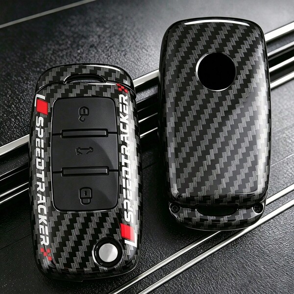 ABS Carbon Fiber Sports Style Car Key Case Cover, Suitable For Polo Tiguan Passat B5 B6 B7 Golf 4 5 6 MK6 Jetta Lavida Octavia Seat Leon