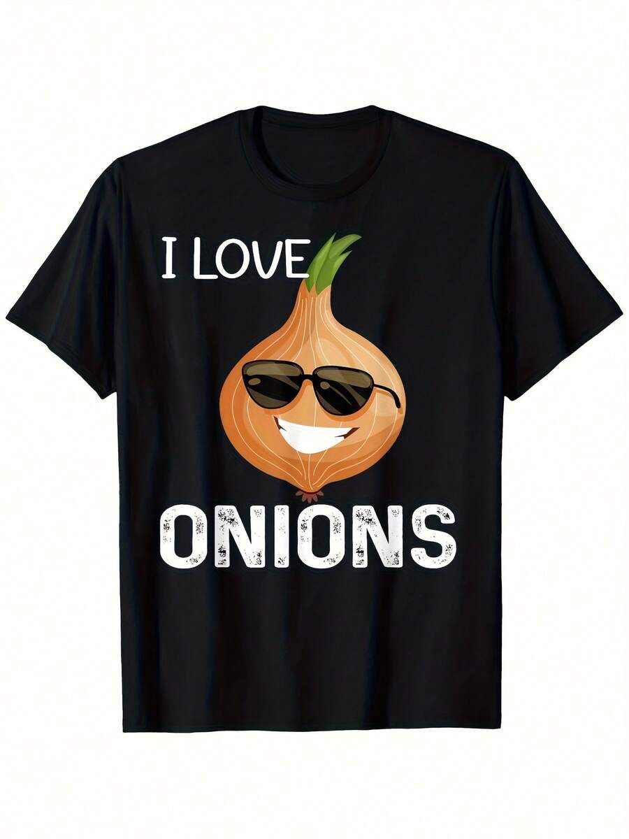 ómoda camiseta de cuello redondo, adecuada para uso casual, fiestas y como regalo - Camiseta novedosa lavable, ropa divertida para el fin de semana, estilo único, tela ligera, mangas cortas. - Negro - Ver 1