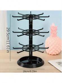1pc Simple Fashion Multi-Layer Rotating Earring Storage Rack, Women's Jewelry Display Stand Organizer For Bracelets, Necklaces, Small Accessories, Hair Ties And Jewelry - Rotating Jewelry Storage Rack - View 7