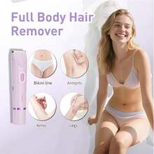 2-In-1 Women Electric Shaver Ultra Gentle For Sensitive Skin Waterproof Wet & Dry Use Detachable Soft Touch Head USB Rechargeable Bikini Trimmer For Armpit Leg Body Ideal Travel Essential - Multicolor - View 3