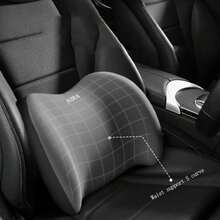 1 Set Memory Foam Car Headrest Neck Pillow And Lumbar Support Cushion, Memory Foam Lumbar Support, Memory Foam Headrest - one-size - View 9