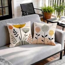 4pcs Nordic Abstract Bohemian Floral Pattern Pillow Covers Without Inserts, Single-Sided Printed Pillow Covers, Suitable For Living Room Bedroom Home Decor, All Seasons Pillow Covers - Multicolor - View 7