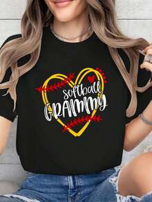 I'm That Grandma Sorry Not Sorry Diseño Gráfico Tee Black Casual para Mujer Camiseta With Fun Print For Everyday Wear - Negro - Ver 2