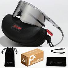 POLASUP Unisex Cool Sports Eyeglasses, Suitable For Cycling, Running And Driving, With Hard Protective Case, Cleaning Cloth, Storage Bag, Lanyard And Packaging Box Outdoor Accessories. - Multicolor - View 9