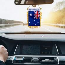 1 Set Australian Cheer Scarf And Handheld Flag, 1 Set Australian Flag Headband And Handheld Flag, 1 Set Australian Flag, Football Game Accessories - Perfect For Office, Car Decor, Home Decor, Sports Events - A - View 12