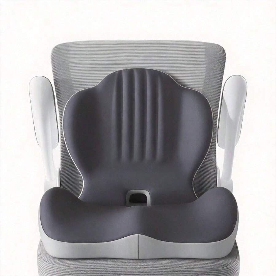1pc Ergonomic Memory Foam Seat Cushion | Lumbar And Back Support, Suitable For Office, Chair, Car Seat, Relieves Back Pain, Reduces Pressure, Perfect Gift For Parents And Friends, Lightweight, Portable, Medium Softness Lumbar Support Pad - Seashell Cushion - View 1