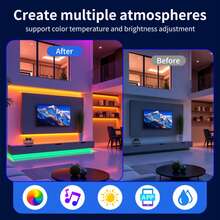 LITSHOW RGB Neon LED Strip Lights, 24-Key Remote Control, IP67 Waterproof, IC Independent Control, Music Sync, 16 Million Colors, Suitable For Room Decoration, Party, Christmas - RGB - View 6