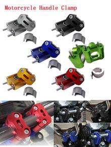 7/8" Motorcycle Handlebar Clamps Risers Adapter CNC Alloy Dirt Pit Bike ATV Motorbike Accessories Universal For BMW Suzuki - Variable Diameter Briquette - View 1