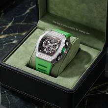 ONOLA Brand Automatic Mechanical Watch Men Luxury 30M Waterproof Chronograph Watches Sport Casual Wristwatch - 黑色 - 查看 6