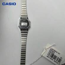 復古迷你銀色 Casio 數位手錶，細金屬錶帶 30M 防水小錶盤日常休閒配件 - 均碼 - 查看 6