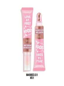 MISSLYN 1入 Love At First Boost 液體腮紅，可疊加顯色，輕盈順滑，附海綿頭液體頰彩，水光妝效，適合日常、派對、Y2K風格，情人節禮物 - 液體腮紅01 - 查看 10