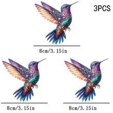 1/2/3PCS Colorful Gemstone Hummingbird Heat Transfer, Gradient Rhinestone Hummingbird Pattern Heat Transfer, Vinyl Print, Heat Transfer Sticker, Iron-On Transfer Sticker Decal - Suitable For Pillows, DIY, Backpacks, T-Shirts, Canvas Bags, Hoodies, Jeans, T-Shirts, Clothing, Sewing Supplies - Multicolor - View 5